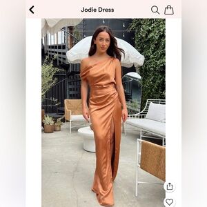 ShowMeYourMuMu Jodie Dress Copper Satin Luxe